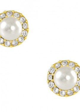 Σκουλαρίκια Από Ασήμι 925 Επιχρυσωμένο Με Swarovski EX49487