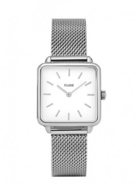 Cluse La Tetragone Silver Mesh / White CW0101207003