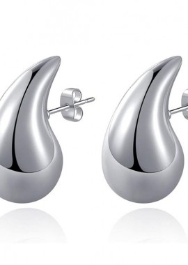 Σκουλαρίκια Chunky Drops 30mm Από Ορείχαλκο MI47833
