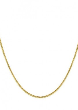 Κολίε Round Snake Chain 2mm Από Ατσάλι Επιχρυσωμένο 24Κ MI13483