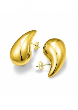 Σκουλαρίκια Chunky Drops Extra Small Από Ατσάλι Επιχρυσωμένο MI47957