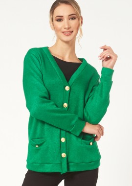 ΠΡΑΣΙΝΗ ΠΛΕΚΤΗ ΖΑΚΕΤΑ ΜΕ ΤΣΕΠΕΣ