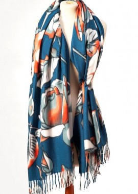 ΜΠΛΕ ΦΛΟΡΑΛ ΚΑΣΚΟΛ ΜΕ ΚΑΣΜΙΡΕΝΙΑ ΥΦΗ