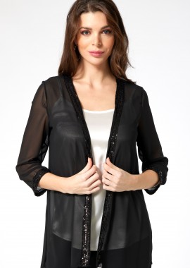 ΜΑΥΡΗ ΖΑΚΕΤΑ ΜΟΥΣΕΛΙΝΑ ΜΕ ΠΑΓΙΕΤΑ