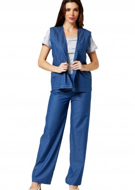 ΓΙΛΕΚΟ ΤΥΠΟΥ ΤΖΙΝ ΜΕ ΔΙΑΚΟΣΜΗΤΙΚΑ ΓΑΖΙΑ