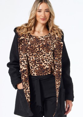 ΜΑΥΡΟ ΜΠΟΥΚΛΕ ΜΠΟΥΦΑΝ ΜΕ ΛΕΟΠΑΡ ΚΟΥΚΟΥΛΑ