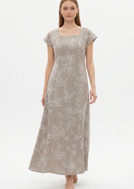 Anna Raxevsky - ΜΠΕΖ ΜΑΞΙ ΚΕΝΤΗΤΟ ΦΟΡΕΜΑ LINEN-LOOK
