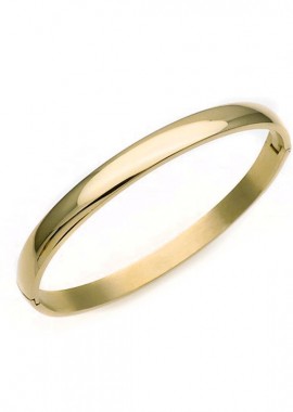 Asimenio - Γυναικείο βραχιόλι χειροπέδα ατσάλι gold BG219