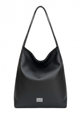 FRNC - FRNC FRANCESCO Τσάντα Γυναικεία Χειρός-Ώμου BIG LEATHER SHOLDER BAG 3771 BLK Μαύρο