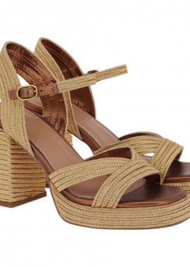 EXE Shoes Πέδιλα Γυναικεία HAVANA-002 594-020 Χρυσό Μπρονζέ W45940205743