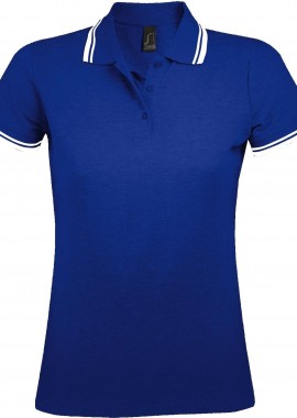 - Γυναικείο πόλο πικέ Pasadena Women SOLS 00578 Royal/White