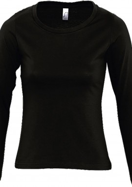 - Γυναικειο μακρυμάνικο T-shirt Majestic SOLS 11425 Deep Black