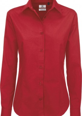 Γυναικείο πουκάμισο B & C Sharp LSL Women Deep Red