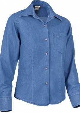 Γυναικείο Μακρυμάνικο Πουκάμισο PANTER Valento CSVADMLAD Denim Blue