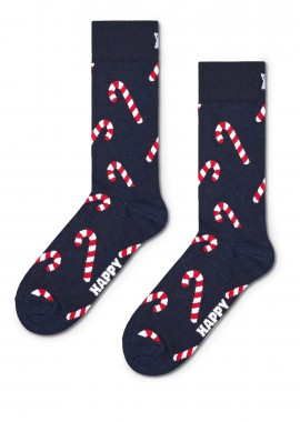 Happy Socks - Κάλτσες γυναικείες Happy Socks Μπλε SCAN01-6500 Candy Cane Sock 100