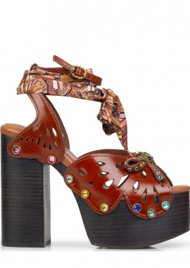 Πέδιλα-Σανδάλια γυναικεία Kurt Geiger Καφέ 559631109 Butterfly Platform SDL 262