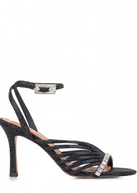 Kurt Geiger - Πέδιλα-Σανδάλια γυναικεία Kurt Geiger Μαύρο 5853800609 Crystal Strappy Sandal 100