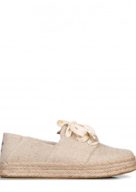 Εσπαντρίγιες γυναικείες Toms Μπεζ 10023062 Carolina Lace Up 262