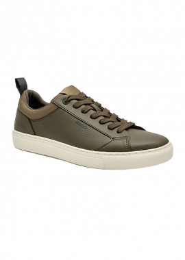 ΑΝΔΡΙΚΑ SNEAKERS HUGO Morrie_tenn_grpuny ΣΚΟΥΡΟ ΠΡΑΣΙΝΟ