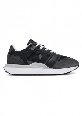 POLO RALPH LAUREN - ΑΝΔΡΙΚΑ ΠΑΠΟΥΤΣΙΑ POLO RALPH LAUREN TRN 89 SNEAKERS ΔΕΡΜΑ ΜΑΥΡΟ