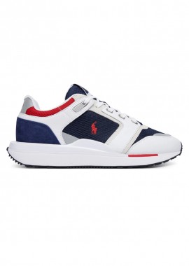 ΑΝΔΡΙΚΑ ΠΑΠΟΥΤΣΙΑ POLO RALPH LAUREN TRN 89 SNEAKERS ΔΕΡΜΑ ΛΕΥΚΟ/ΜΠΛΕ