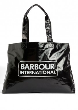 BARBOUR INTERNATIONAL - ΓΥΝΑΙΚΕΙΑ ΤΣΑΝΤΑ HIGH SHINE TOTE BAG BARBOUR INTERNATIONAL ΜΑΥΡΟ