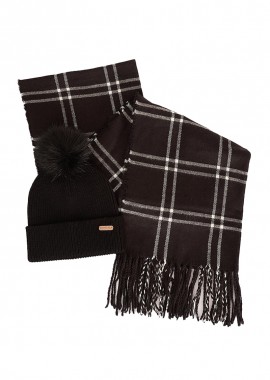 ΓΥΝΑΙΚΕΙΟ ΣΕΤ ΣΚΟΥΦΟΣ-ΚΑΣΚΩΛ MALLORY WINDOWPANE WRAP ΜΑΥΡΟ