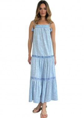 ΓΥΝΑΙΚΕΙΟ ΦΟΡΕΜΑ ROSE & ROSE MAPLE ΜΠΛΕ