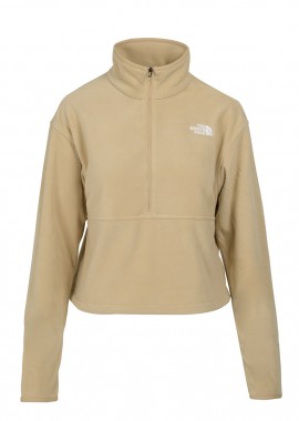 ΓΥΝΑΙΚΕΙΟ ΦΟΥΤΕΡ FLEECE THE NORTH FACE GLACIER 1/2 ZIP SHORT ΚΑΝΟΝΙΚΗ ΓΡΑΜΜΗ ΧΑΚΙ