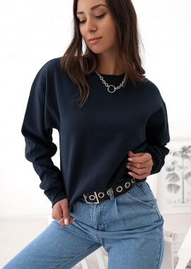 BASIC DARK BLUE SWEATSHIRT