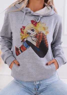 CANDY CANDY GREY HOODIE