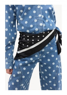 ΠΟΥΑ ΜΑΥΡΟ ΣΑΤΕΝ ΦΟΥΛΑΡΙ -DOTS