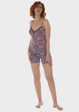 Γυναικείο baby doll print floral. ΛΙΛΑ