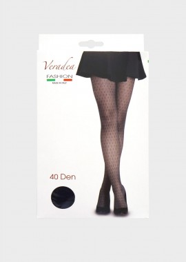 gsecret - Γυναικείο καλσόν all print 40DEN ΜΑΥΡΟ