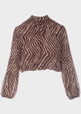gsecret - Γυναικεία μπλούζα crop animal print ANIMAL