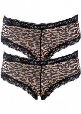 gsecret - Γυναικείο boxer hipster δαντέλα. Συσκευασία 2pack ΜΠΕΖ