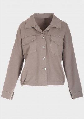 Tζιν jacket γυναικείο μονόχρωμο SAND