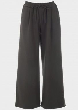 Γυναικεία ελαστική παντελόνα μονόχρωμη. Casual Style ΧΑΚΙ