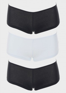 gsecret - Γυναικείο boxer μονόχρωμο. Συσκευασία 3pack ΛΕΥΚΟ ΜΑΥΡΟ