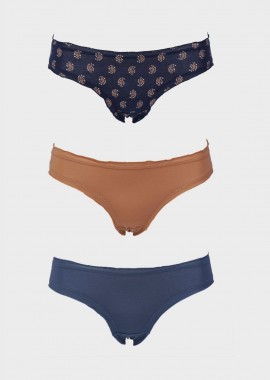 gsecret - Γυναικείο slip brief cotton . Συσκευασία 3pack MULTI COLOUR