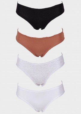 gsecret - Γυναικείο full brief slip. Συσκευασία 4pack MULTI COLOUR