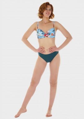 gsecret - Γυναικείο σετ μαγιό bikini ενσωματωμένη ενίσχυση slip κανονική γραμμή.Καλύπτει C-D Cup ΣΙΕΛ