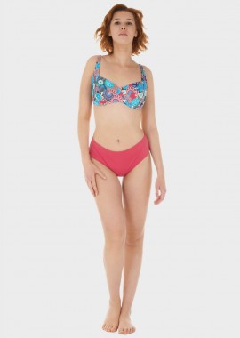 gsecret - Γυναικείο σετ μαγιό bikini all print bra slip κανονική γραμμή.Καλύπτει D Cup. ΣΑΠΙΟ ΜΗΛΟ