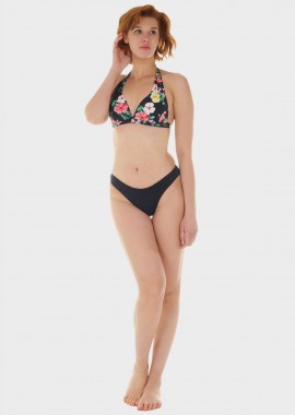 gsecret - Γυναικείο σετ μαγιό μπικίνι push up all print slip κανονική γραμμή.Καλύπτει B-C Cup. ΜΑΥΡΟ