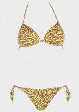 gsecret - Bikini τριγωνάκι push up all print.Καλύπτει B Cup ΠΡΑΣΙΝΟ