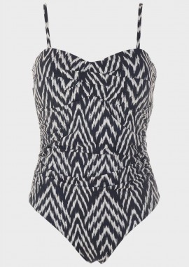 Ολόσωμο μαγιο all print strapless. Καλύπτει C-D Cup. ΜΑΥΡΟ