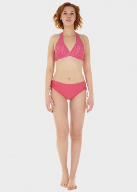 gsecret - Γυναικείο σετ μαγιό bikini φαρδύ τριγωνάκι με μπανέλα slip κανονική γραμμή.Καλύπτει C-D Cup ΣΑΠΙΟ ΜΗΛΟ