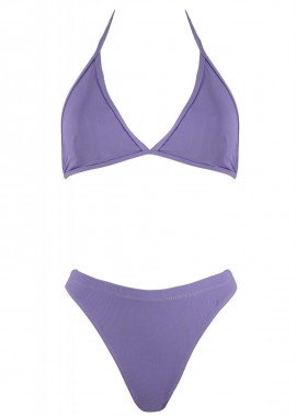 Σέτ μαγιό τρίγωνο αποσπώμενη ενίσχυση bikini παρτό ψηλόμεσο. Καλύπτει B Cup ΜΩΒ