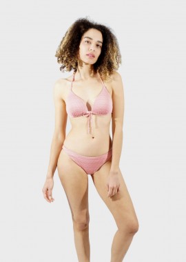 Γυναικείο set bikini ενσωματωμένη push up ενίσχυση bikini κανονική γραμμή.B-C CUP ΡΟΖ