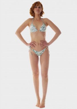 gsecret - Γυναικείο σετ μαγιό bikini all print ενσωματωμένη push up ενίσχυση slip brazil.Καλύπτει B-C Cup ΠΡΑΣΙΝΟ